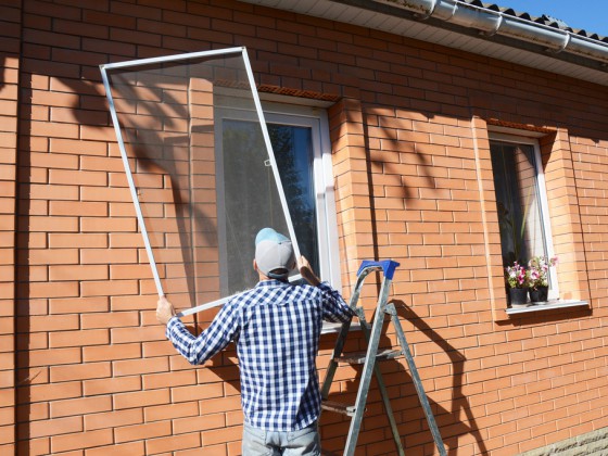 Applicazione o manutenzione di zanzariere.